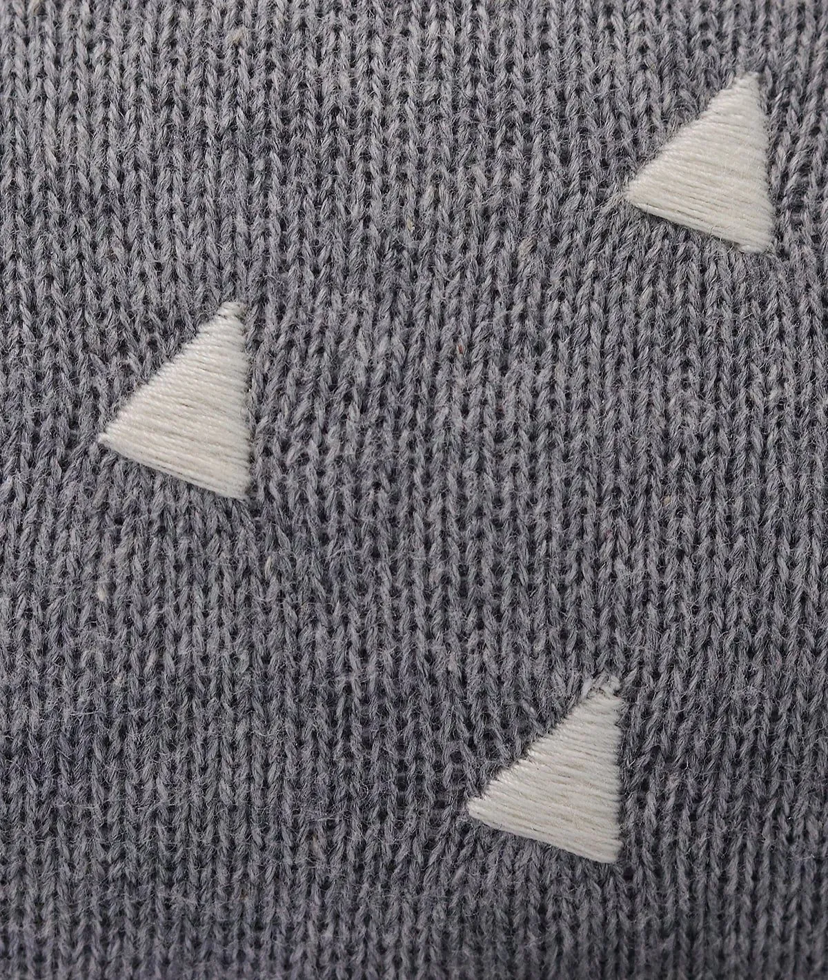 Baby Shark Cotton Knitted Stuffed Soft Toy (Light Grey Melange & Natural)