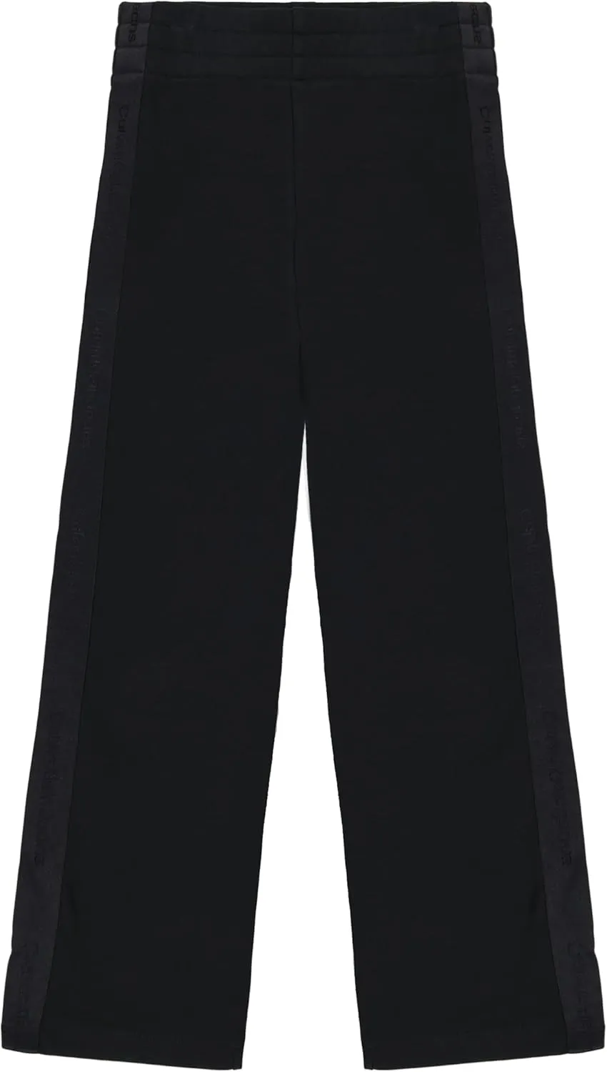 Calvin Klein Girls' Soft Fleece Logo Sweatpants, Comfortable Fit and Elastic Waistband