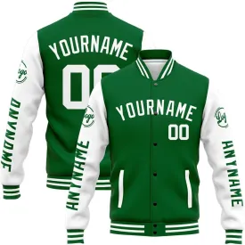 Custom Varsity Jacket for Men Women and Youth with Personalized Letterman Jacket Printed Name, Number and Logo