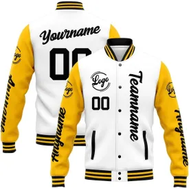 Custom Varsity Jacket for Men Women and Youth with Personalized Letterman Jacket Printed Name, Number and Logo
