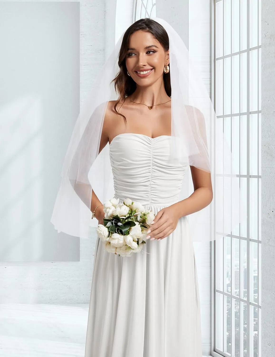 DRESSTELLS Women's 2025 Summer Casual Long Strapless Flowy Elegant Dresses