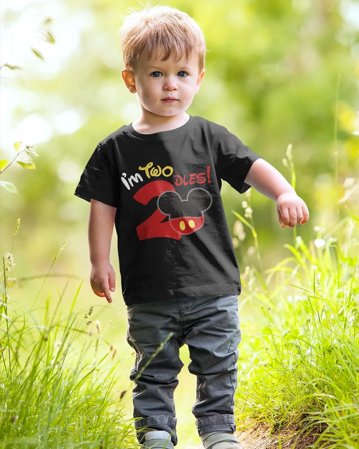 Luke and Lulu 2nd Birthday Shirt Boy - Mouse Themed Short Sleeve Birthday Boy Shirt 2 - Premium 2nd Outfit - Two