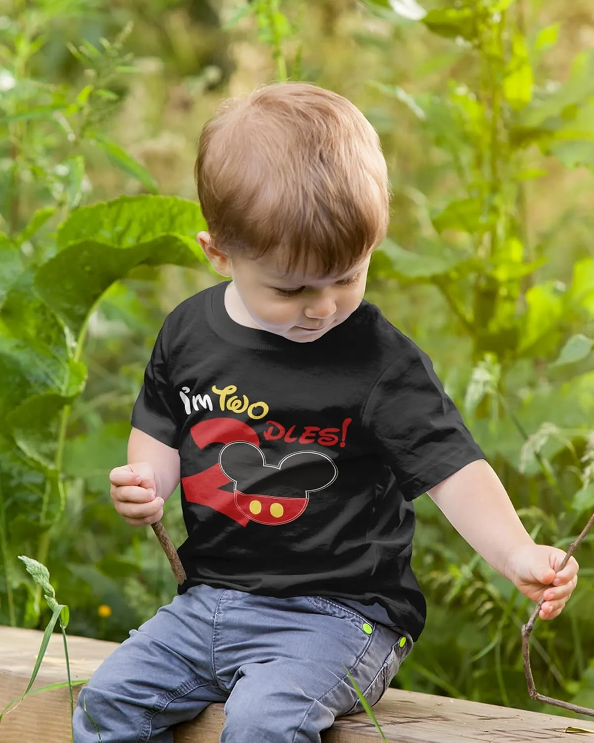 Luke and Lulu 2nd Birthday Shirt Boy - Mouse Themed Short Sleeve Birthday Boy Shirt 2 - Premium 2nd Outfit - Two