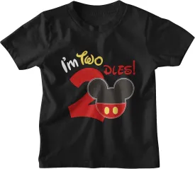 Luke and Lulu 2nd Birthday Shirt Boy - Mouse Themed Short Sleeve Birthday Boy Shirt 2 - Premium 2nd Outfit - Two