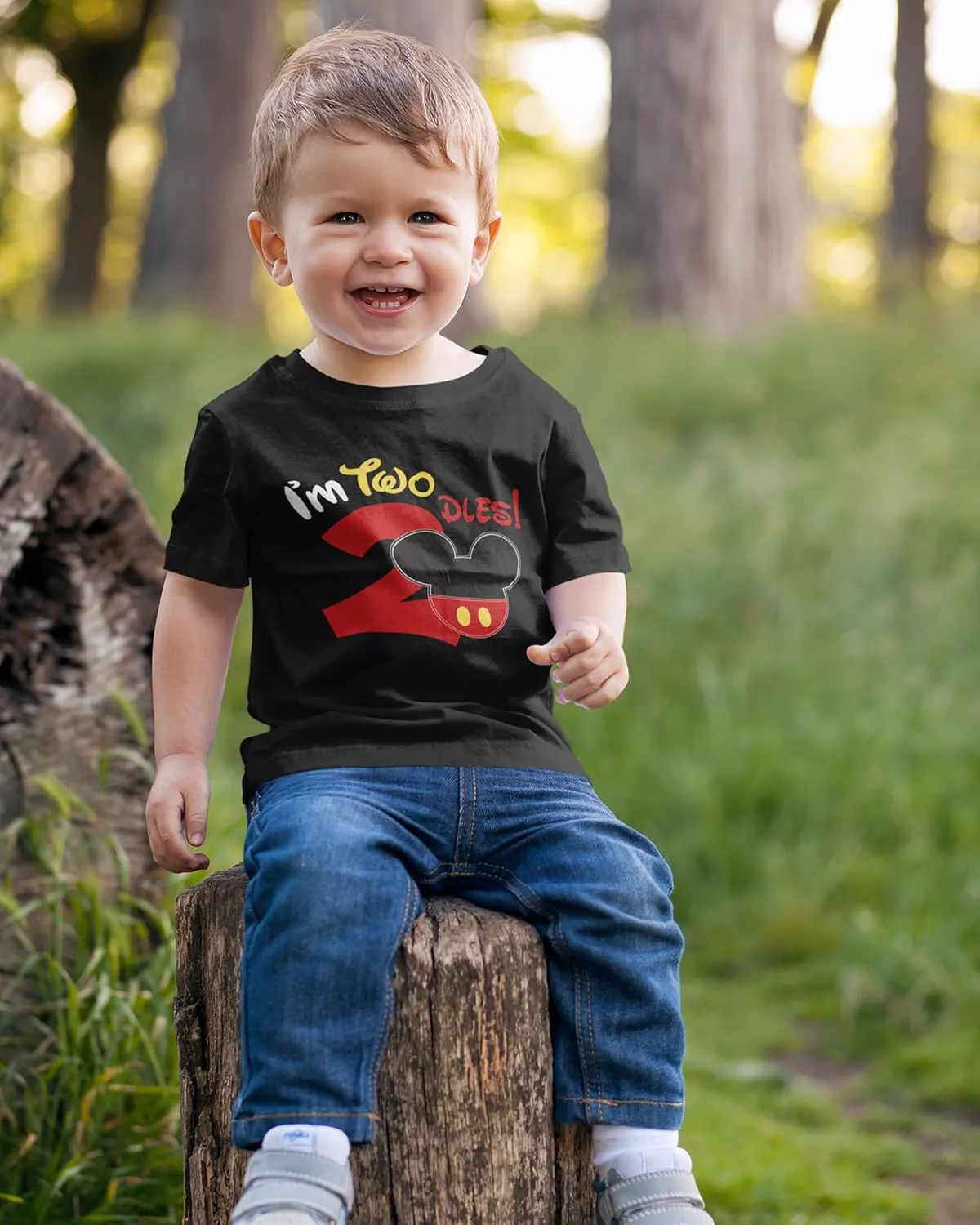 Luke and Lulu 2nd Birthday Shirt Boy - Mouse Themed Short Sleeve Birthday Boy Shirt 2 - Premium 2nd Outfit - Two