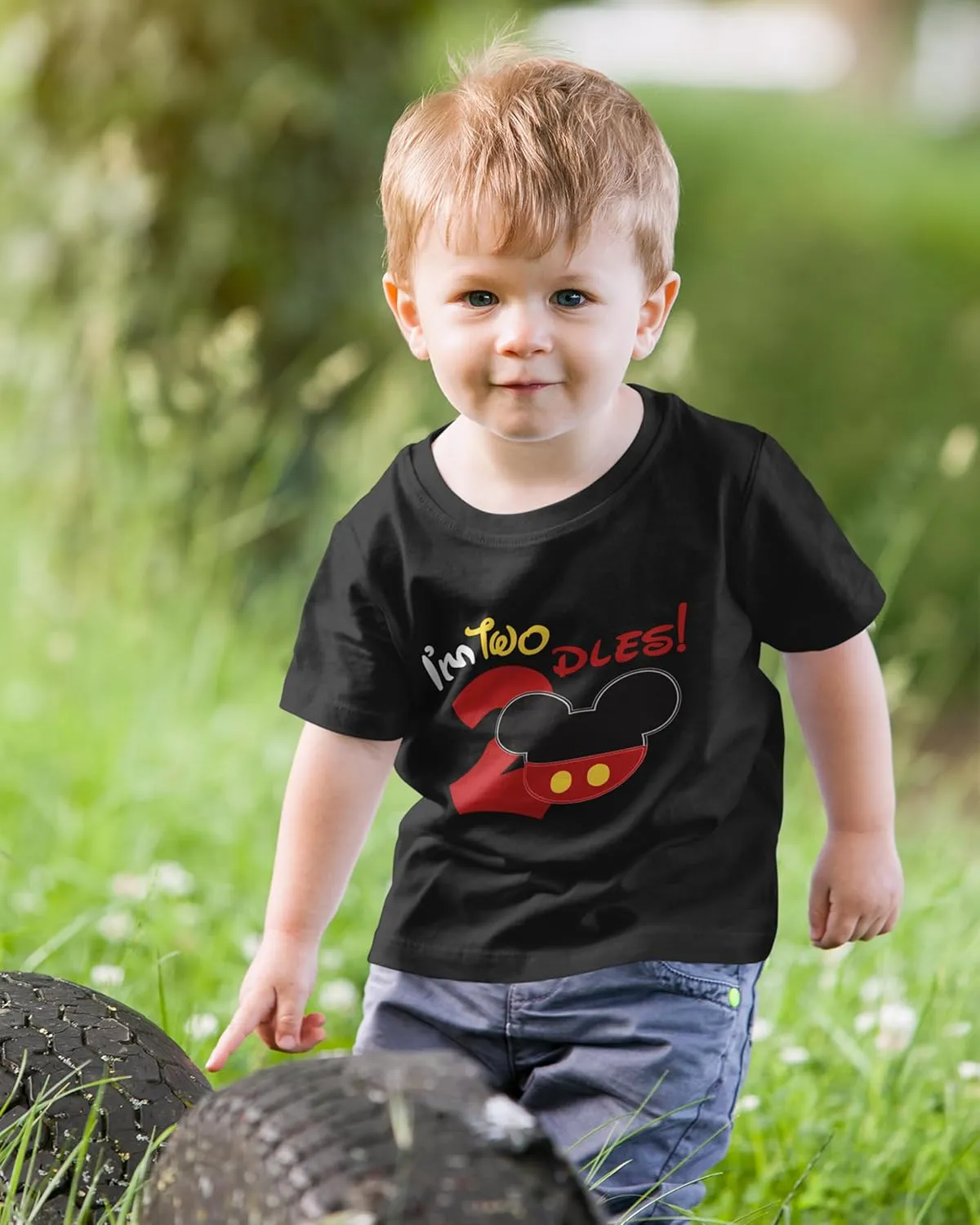 Luke and Lulu 2nd Birthday Shirt Boy - Mouse Themed Short Sleeve Birthday Boy Shirt 2 - Premium 2nd Outfit - Two
