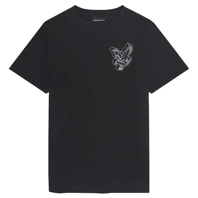 Lyle and Scott Kids 3D Eagle Graphic T-shirt Jet Black