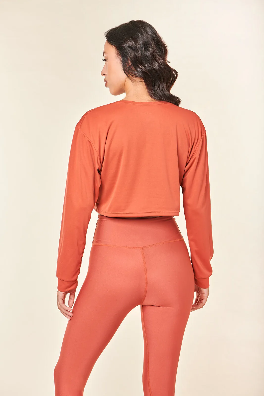 Over-Time Recycled Poly Long Sleeve in Hot Sauce