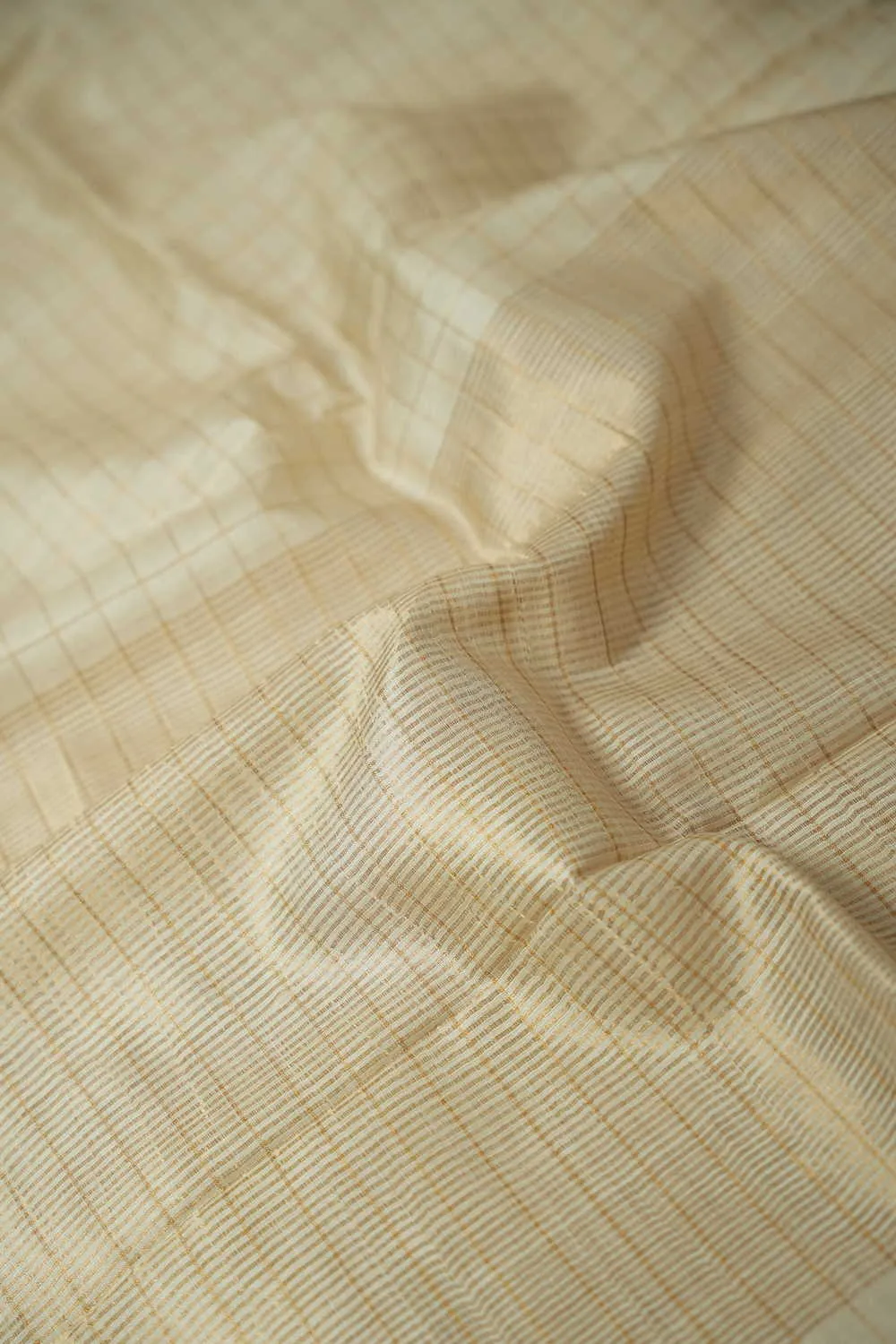 Rich Cream with Gold Zari Handwoven Tussar saree