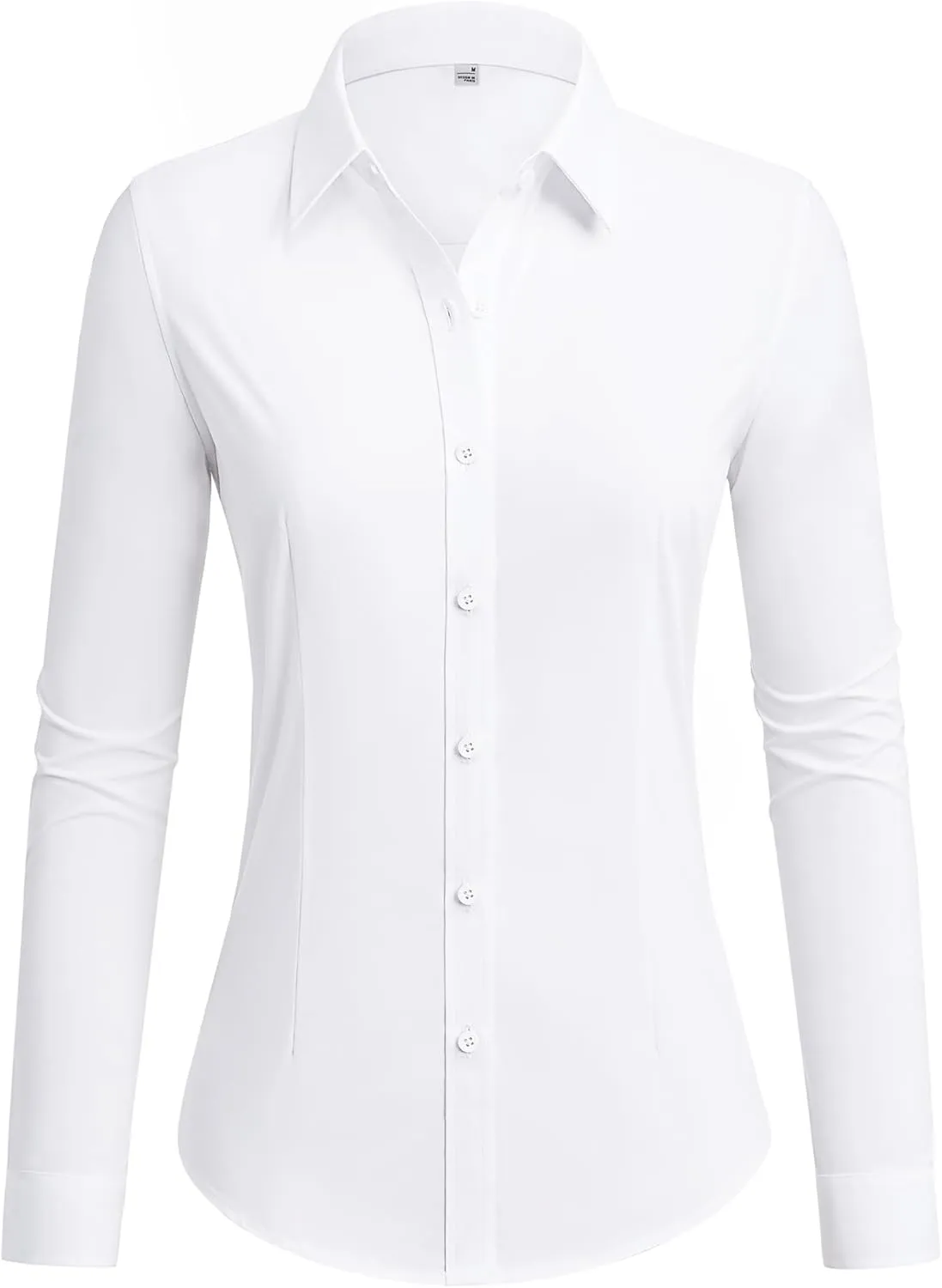 siliteelon Button Down Shirts for Women Dress Shirts Cotton Long Sleeve Shirts for Women Wrinkle Free Stretch Work Blouse