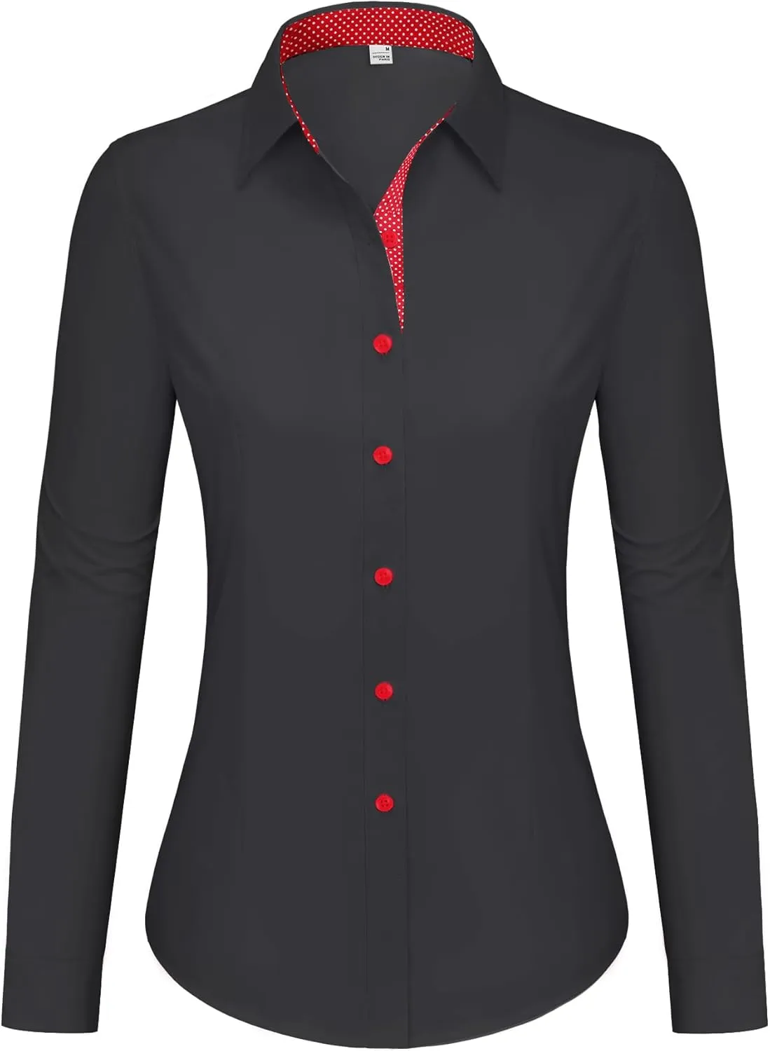 siliteelon Button Down Shirts for Women Dress Shirts Cotton Long Sleeve Shirts for Women Wrinkle Free Stretch Work Blouse