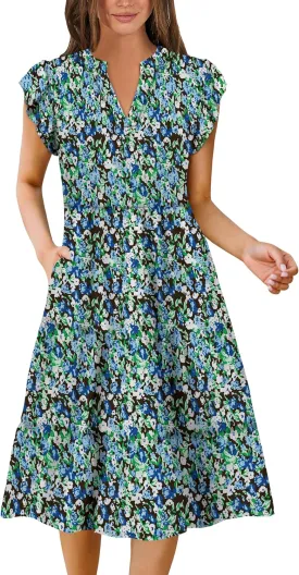 Summer Dresses for Women 2025 Elegant Classy Casual Plus Size Spring Midi Fashion Dress S-XXL