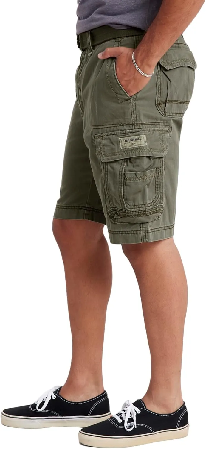 UNIONBAY Men's Survivor Belted Cargo Short-Reg and Big & Tall Sizes